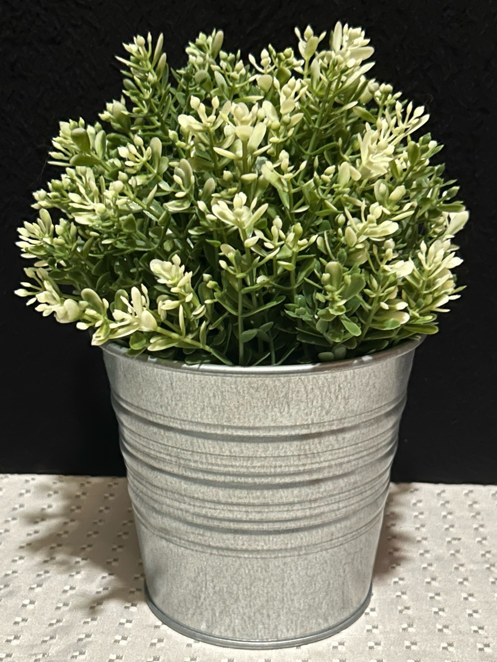 Ikea Artificial Potted Rosemary Plant Lifelike 9.5 with IKEA Socker Metal Pot